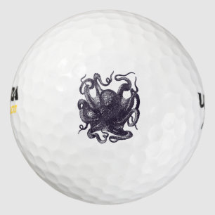 Balles De Golf Illustration vintage de poulpe