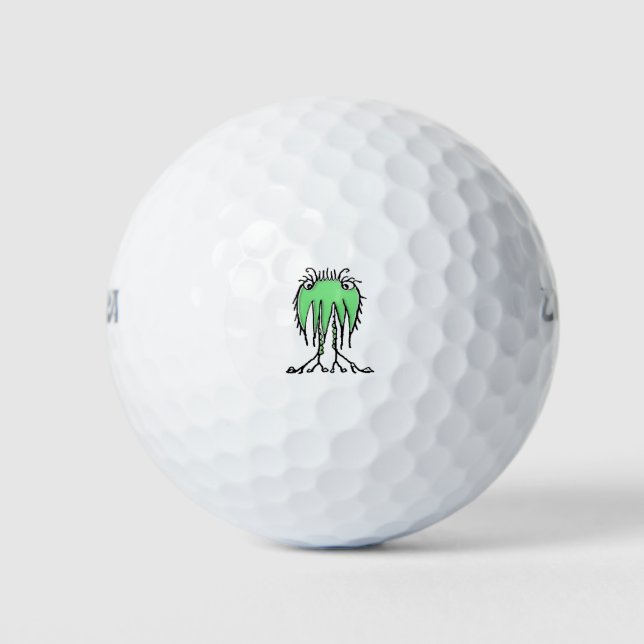 Balles De Golf Imaginaire dessin alien mignon (Devant)