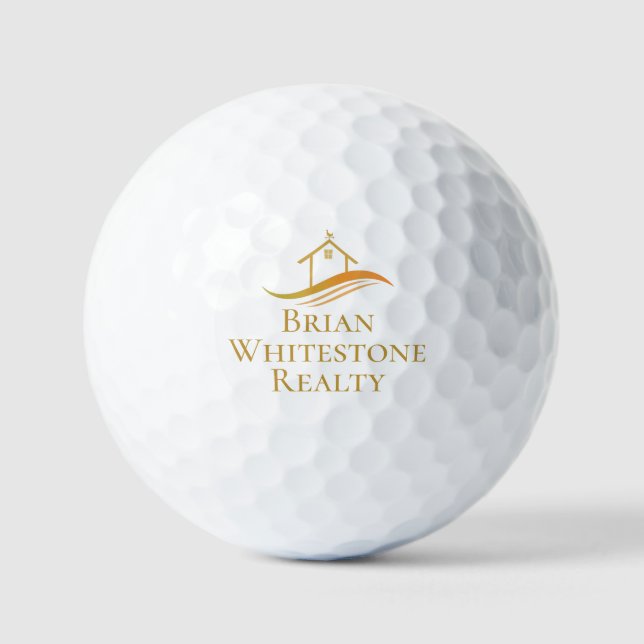 Balles De Golf Immobilier Société Gold House Realtor personnalisé (Recto)