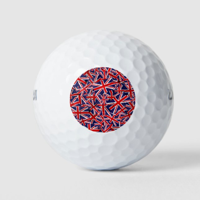 Balles De Golf Indicateur Union Jack | Drapeau britannique | Drap (Devant)