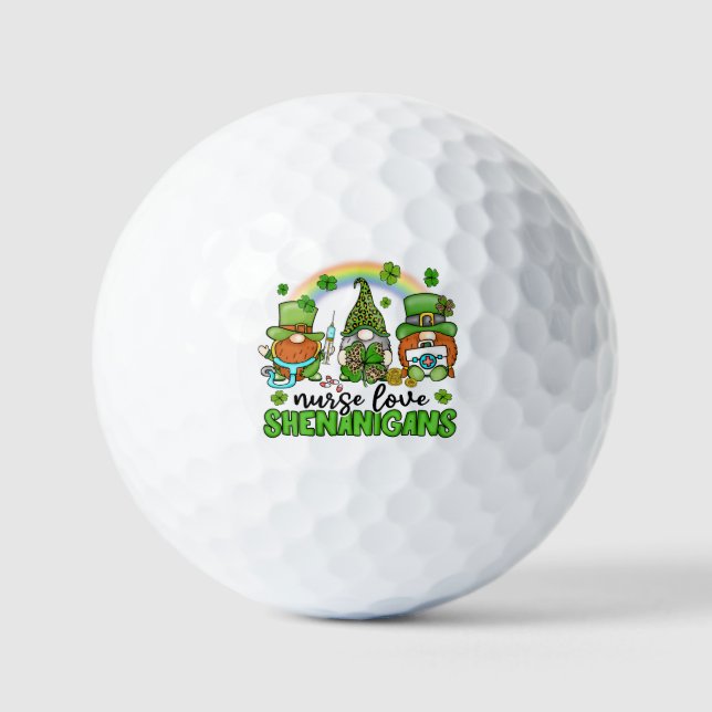 Balles De Golf Infirmière Love Shenanigans St. Patrick's (Recto)