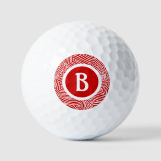 Balles De Golf Initiale en rouge