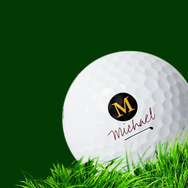 Balles De Golf Initiale et Nom du joueur Personnalisé (Créateur téléchargé)