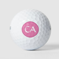 Initiales du Monogramme blanc rose moderne personn
