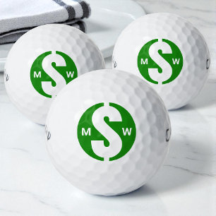 Balles De Golf Initiales Modernes Amusantes Monogramme Personnali