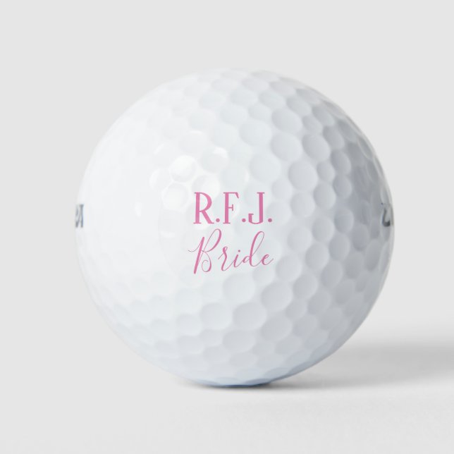 Balles De Golf Initiales Monogrammes de mariée Garde (Devant)