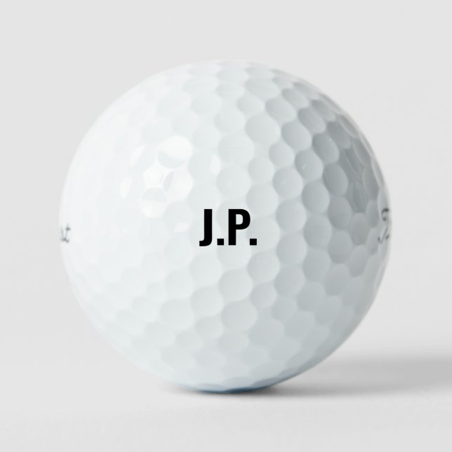 Balles De Golf Initiales personnalisées personnalisées en gras Ti (Recto)