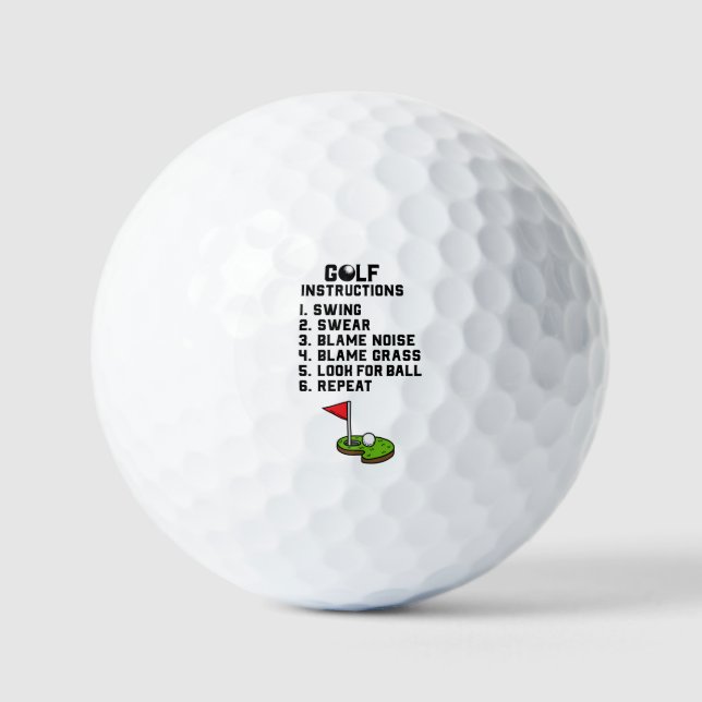 Balles De Golf Instruction de golf Swing Sweer au trou du drapeau (Recto)