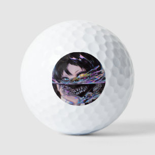 Balles De Golf Iridescente Anime Horreur : Monstre Sourire Liquid
