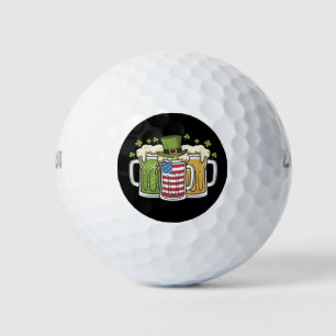 Balles De Golf Irish Beer Irlande USA Drapeau américain St Patric