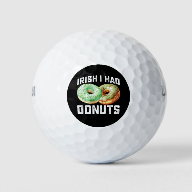 Balles De Golf Irlandais J'avais des amoureux de beignets Funny S (Devant)