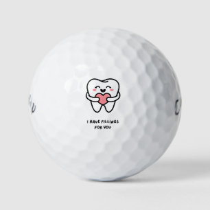 Balles De Golf 'J'ai des Remplissages Pour Vous' Cadeau de Dentis