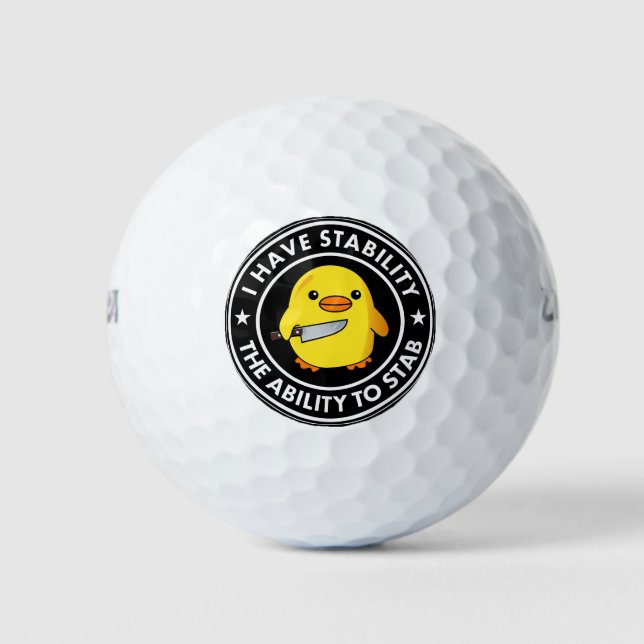 Balles De Golf J'Ai La Stabilité De Stab Funny (Devant)