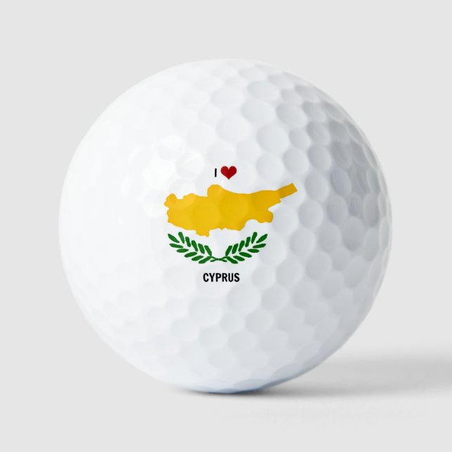 Balles De Golf J'aime Chypre (Recto)