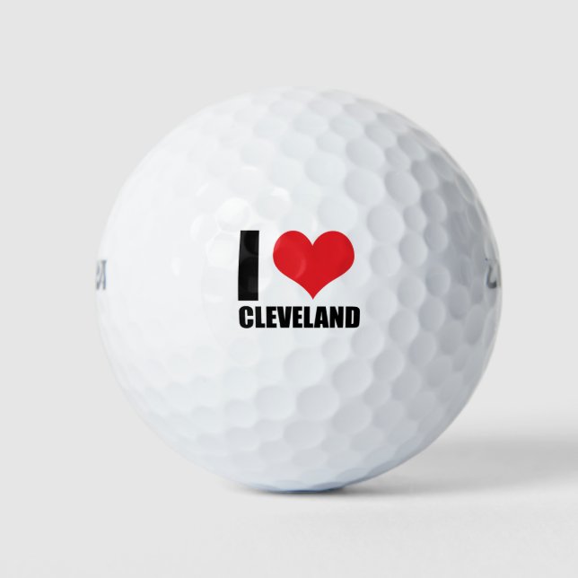 Balles De Golf J'aime Cleveland (Devant)