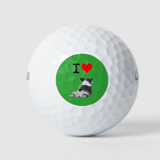 Balles De Golf J'aime Corgi Butts (Devant)