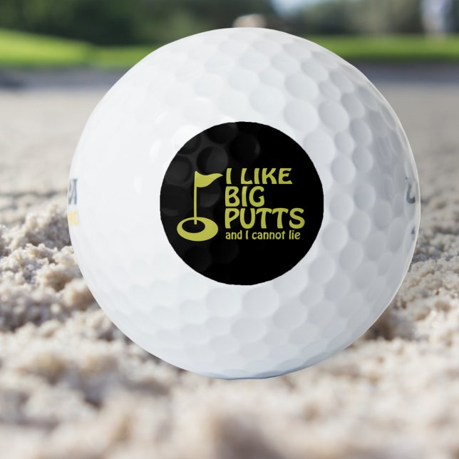 Balles De Golf J'Aime L'Humour De Golf Big Putts (Créateur téléchargé)