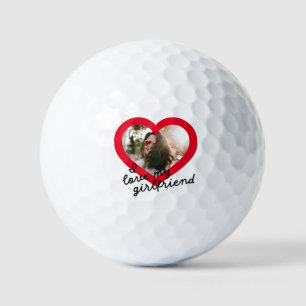 Balles De Golf J'aime ma petite amie Custom Red Valentines Photo