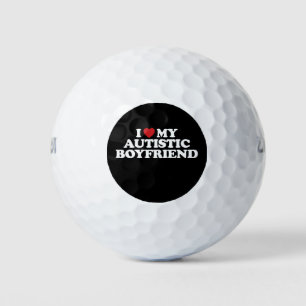 Balles De Golf J'Aime Mon Autiste Garçon Je Coeur Super