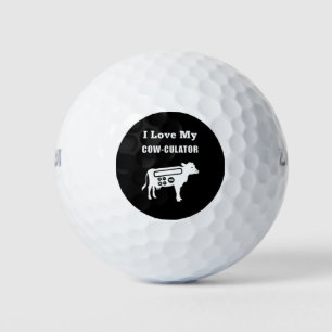 Balles De Golf J'Aime Mon Cow-culator Funny Math Calculator Pun