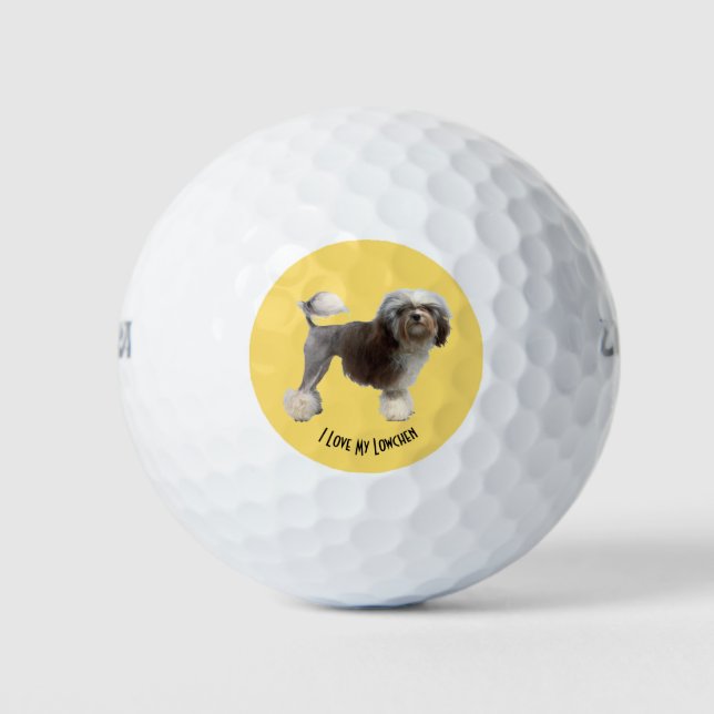 Balles De Golf J'Aime Mon Lowchen (Devant)