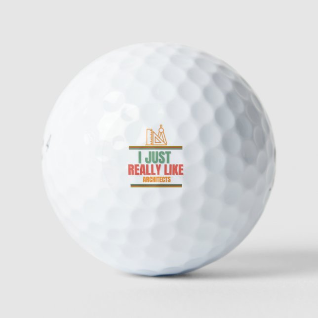 Balles De Golf j'aime vraiment les architectes (Devant)