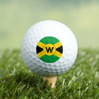 Balles De Golf Jamaican Flag Add Your Initial Monogram