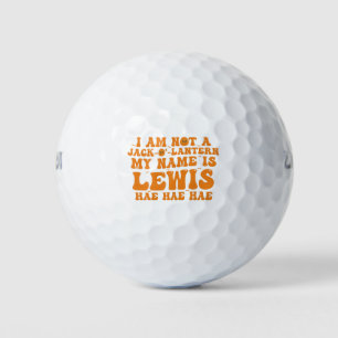 Balles De Golf Je m'appelle Lewis Jack-o'-lantern citrouille Hall