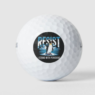 Balles De Golf Je me mets debout avec les pingouins