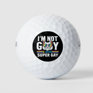 Balles De Golf Je ne suis pas gay, je suis super gay LGBT Gay Pri