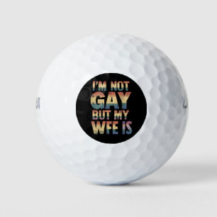 Balles De Golf Je ne suis pas gay mais ma femme est Mariage de l'