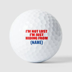 Balles De Golf Je ne suis pas perdu, je me cache de. drôle de cou