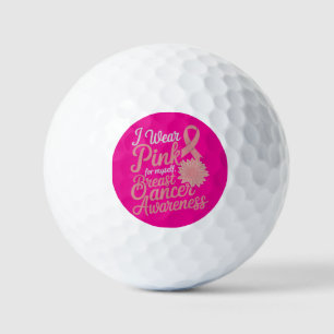Balles De Golf Je porte le rose pour moi - Sensibilisation au can