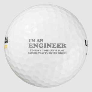 Balles De Golf Je suis ingénieur