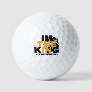 BALLES DE GOLF JE SUIS LE ROI DE MON PROPRE ROYAUME VIBE POSITIVE