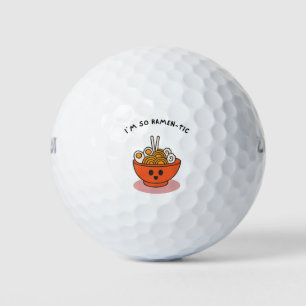 Balles De Golf 'Je suis tellement Ramen-Tique' Saint-Valentin drô