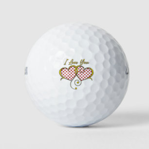 Balles De Golf Je t'aime conception Vous