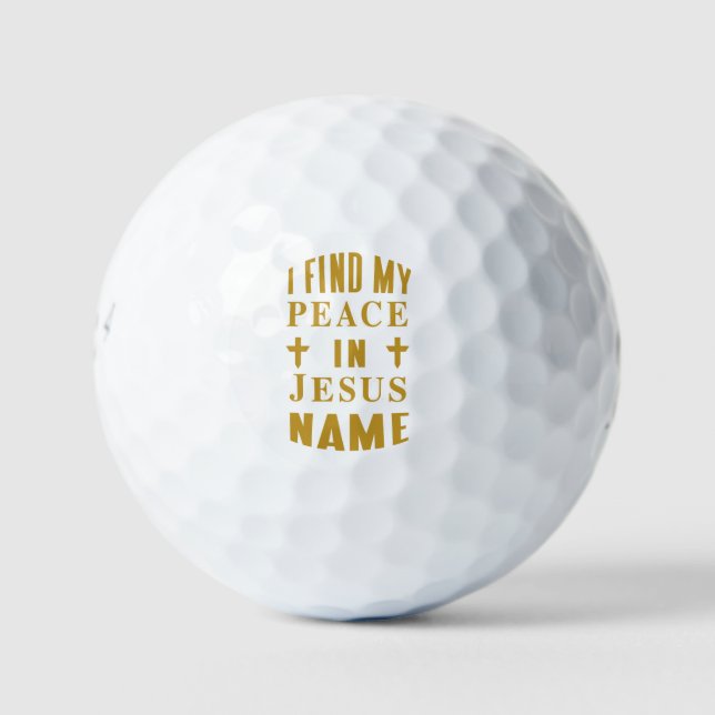 Balles De Golf Je trouve ma paix en Jésus Nom (Devant)