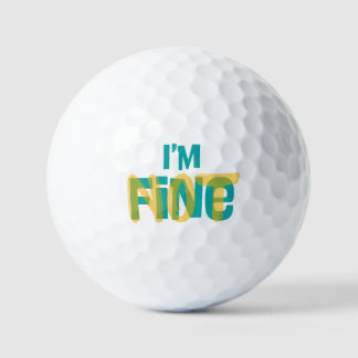 Balles De Golf Je vais (pas) bien - T Shirt Humour Sarcastique