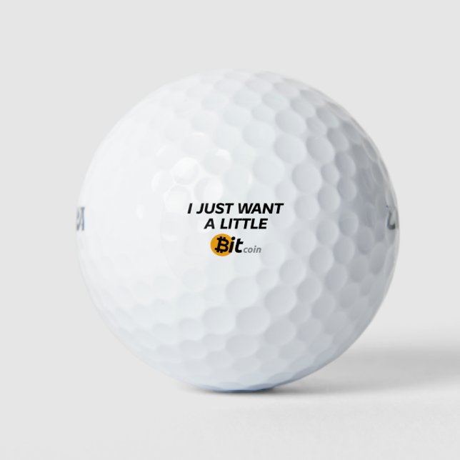 Balles De Golf Je veux juste un petit Bitcoin (Devant)