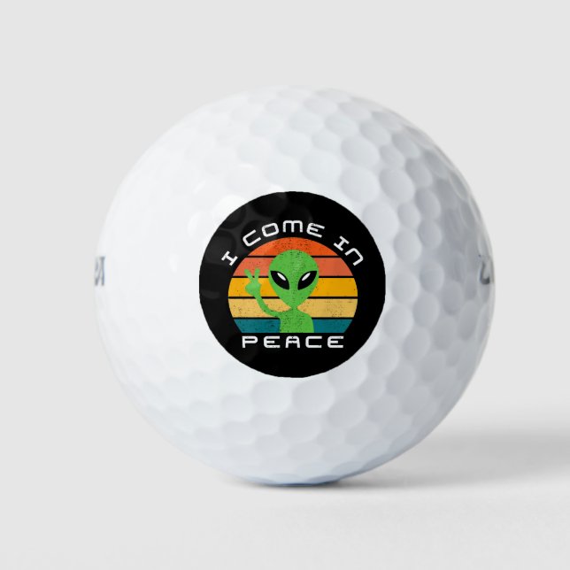 Balles De Golf Je Viens Dans L'Espace Alien De La Paix (Devant)