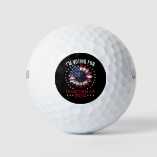 Balles De Golf Je vote pour le criminel condamné Pro Trump 2024