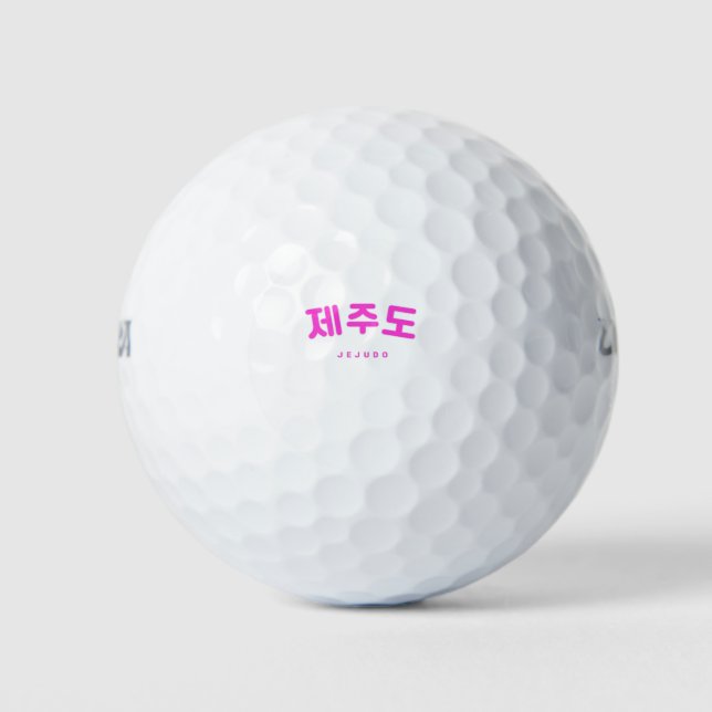 Balles De Golf Jejudo Pink Corée du Sud (Devant)