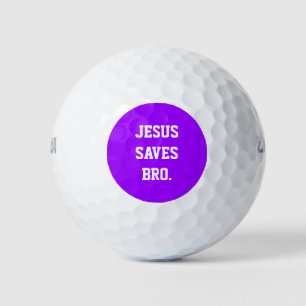 Balles De Golf Jésus Sauve Bro. Skateboard Neon Purple