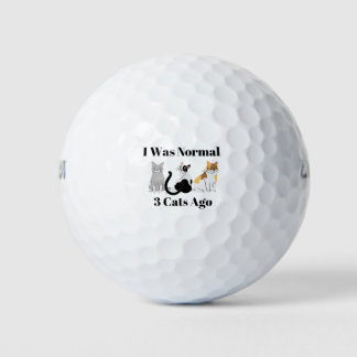 Balles De Golf J'Étais Normal Il Y A 3 Chats