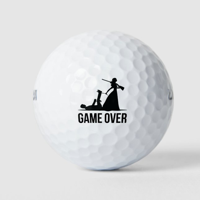 Balles De Golf Jeu terminé - mariage (Devant)