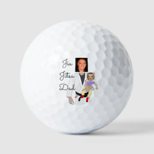 Balles De Golf Jiu Jitsu Papa photos personnalisées et texte manu