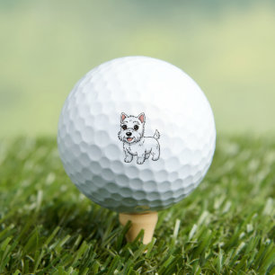 Balles De Golf Joli chien West Highland White Terrier