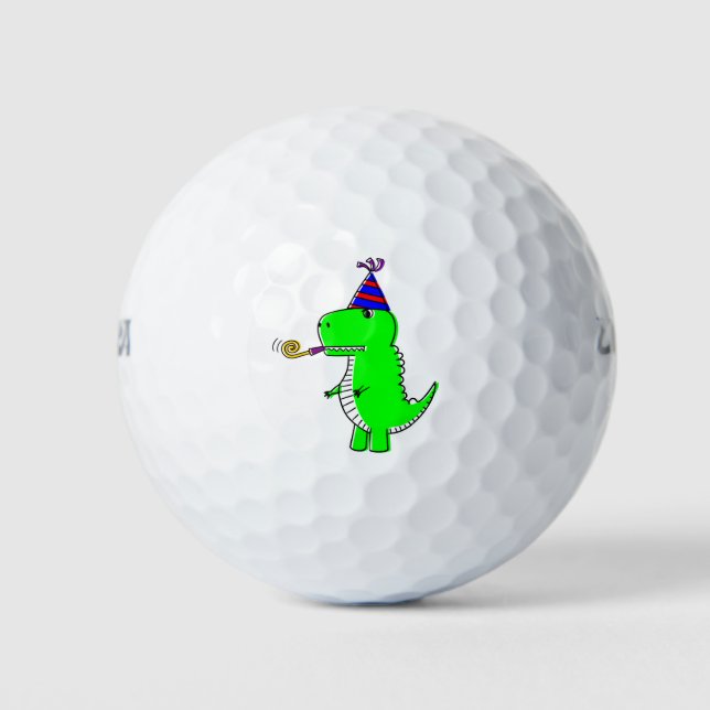 Balles De Golf Joli Dinosaur d'anniversaire (Devant)