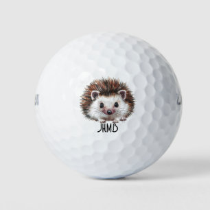 Balles De Golf Joli hérisson animal monogramme art